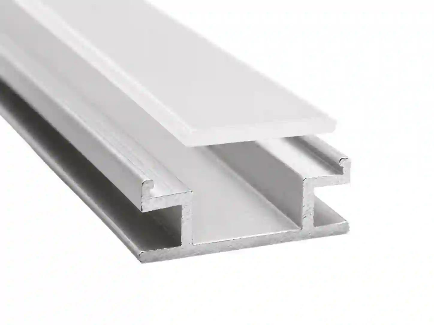 Mléčný klínovitý difuzor profilu FL1 plochý polykarbonát UV stabilní pro podlahový LED profil